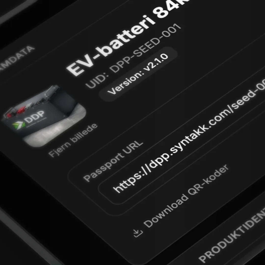 Syntakk digital product passport platform